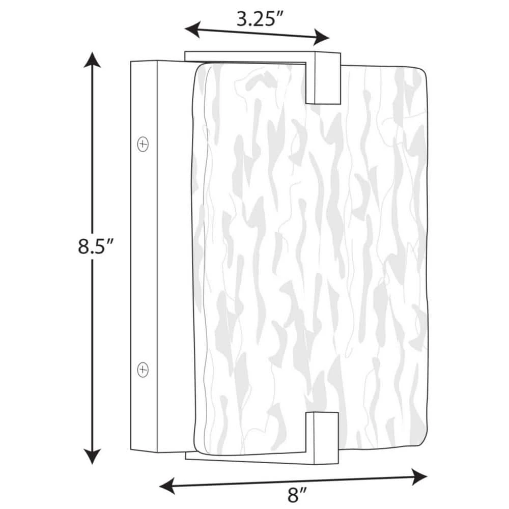 LED Alabaster Stone Sconce Black ADA Wall Sconce by Progress Lighting 6 LED Alabaster Stone Sconce Black ADA Wall Sconce by Progress Lighting - Image 4