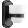 Index Collection 1-Light Matte Black Etched Opal Glass Modern Bath Vanity Light by Progress Lighting 1 Index Collection 1-Light Matte Black Etched Opal Glass Modern Bath Vanity Light by Progress Lighting -Progress Lighting Shop black progress lighting wall sconces p300076 031 64 1000