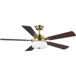 Tempt 52 in. Integrated LED Brass Ceiling Fan with Light by Progress Lighting 21 Tempt 52 in. Integrated LED Brass Ceiling Fan with Light by Progress Lighting -Progress Lighting Shop brass progress lighting ceiling fans with lights p2578 16330k 44 1000