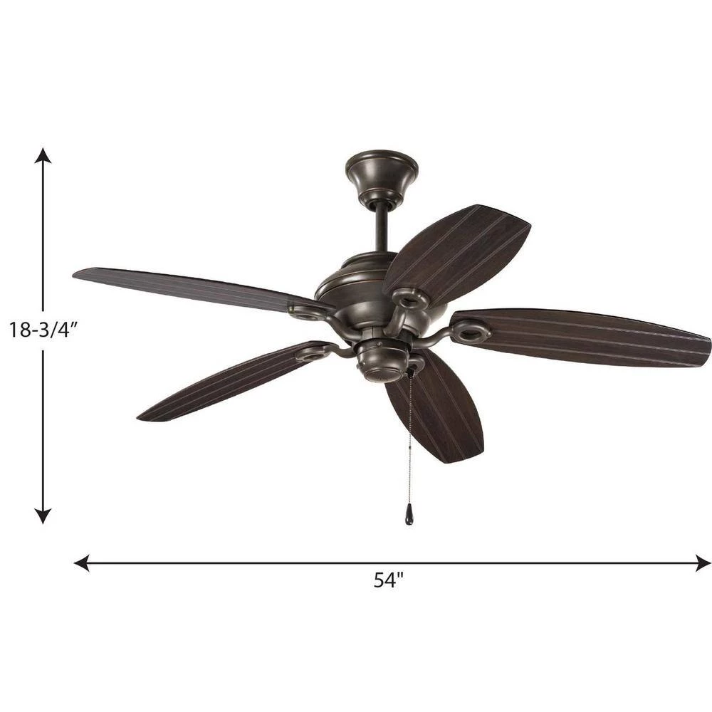 AirPro 54 in. Indoor or Outdoor Antique Bronze Rustic Ceiling Fan by Progress Lighting 15 AirPro 54 in. Indoor or Outdoor Antique Bronze Rustic Ceiling Fan by Progress Lighting - Image 13