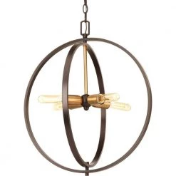 Swing 4-Light Antique Bronze Foyer Pendant by Progress Lighting