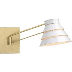 Jeffrey Alan Marks Point Dume Collection Onshore Brushed Brass Swing Arm Wall Sconce by Progress Lighting -Progress Lighting Shop brushed brass progress lighting wall sconces p710070 160 44 1000