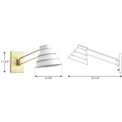 Jeffrey Alan Marks Point Dume Collection Onshore Brushed Brass Swing Arm Wall Sconce by Progress Lighting -Progress Lighting Shop brushed brass progress lighting wall sconces p710070 160 76 1000