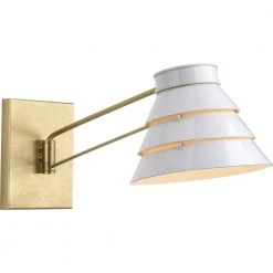 Jeffrey Alan Marks Point Dume Collection Onshore Brushed Brass Swing Arm Wall Sconce by Progress Lighting -Progress Lighting Shop brushed brass progress lighting wall sconces p710070 160 fa 1000