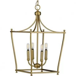 Parkhurst 4-Light Brushed Bronze Foyer Pendant by Progress Lighting