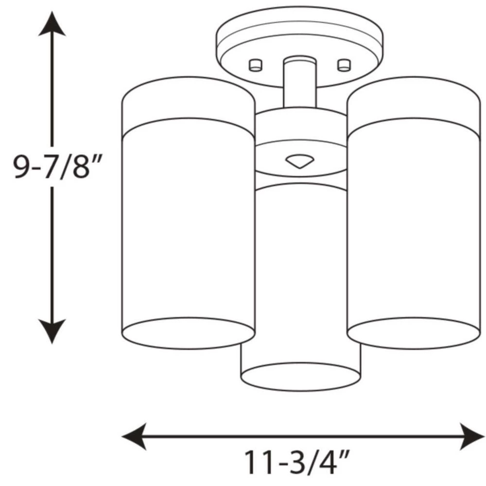 Elevate Collection 3-Light Brushed Bronze Flush Mount with Etched White Glass Shades by Progress Lighting 7 Elevate Collection 3-Light Brushed Bronze Flush Mount with Etched White Glass Shades by Progress Lighting - Image 5