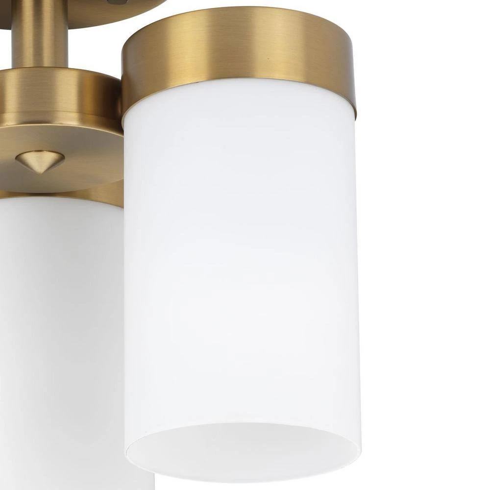Elevate Collection 3-Light Brushed Bronze Flush Mount with Etched White Glass Shades by Progress Lighting 5 Elevate Collection 3-Light Brushed Bronze Flush Mount with Etched White Glass Shades by Progress Lighting - Image 3