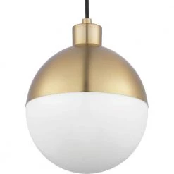 Globe 9-Watt Brushed Bronze Integrated LED Pendant by Progress Lighting