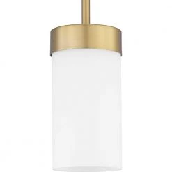 Elevate 1-Light Bronze Mini Pendant with Etched Glass Shade by Progress Lighting