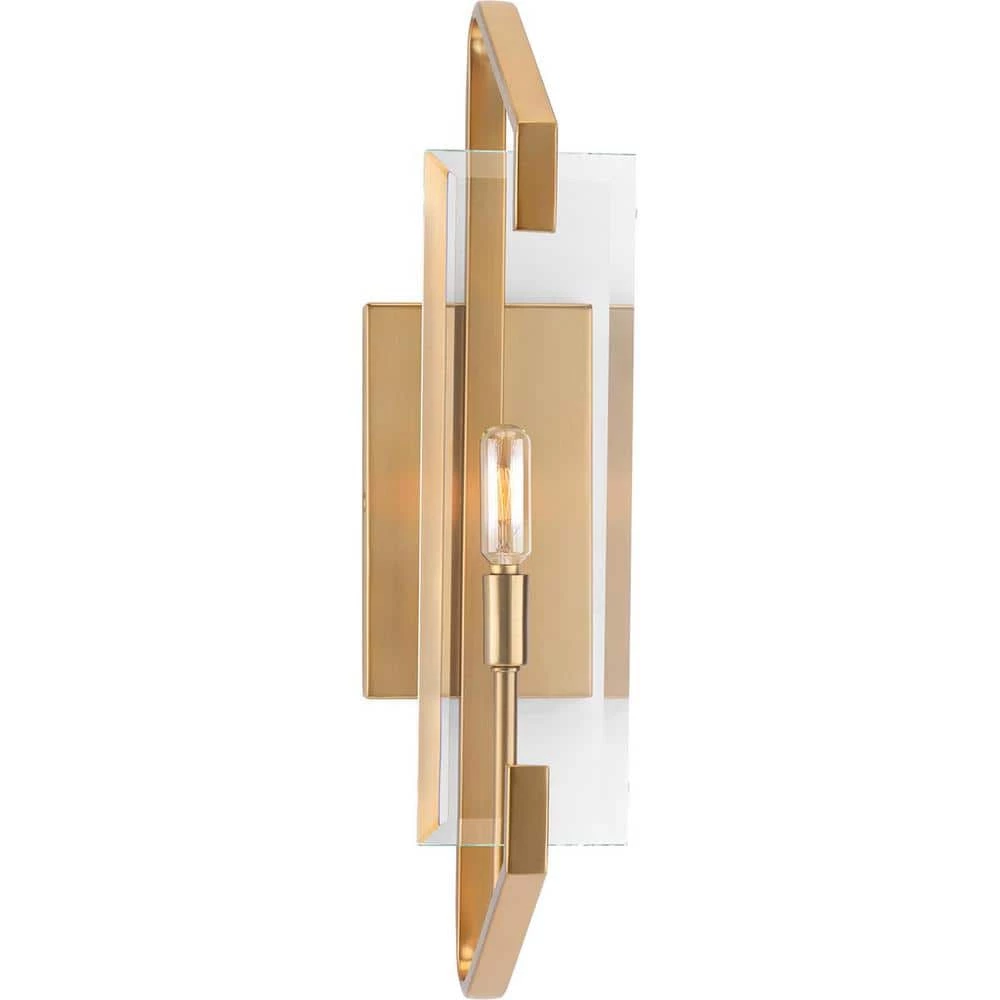 Cahill Collection 1-Light Brushed Bronze Clear Glass Luxe Bath Vanity Light by Progress Lighting 3 Cahill Collection 1-Light Brushed Bronze Clear Glass Luxe Bath Vanity Light by Progress Lighting