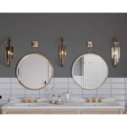 Cahill Collection 1-Light Brushed Bronze Clear Glass Luxe Bath Vanity Light by Progress Lighting 13 Cahill Collection 1-Light Brushed Bronze Clear Glass Luxe Bath Vanity Light by Progress Lighting -Progress Lighting Shop brushed bronze progress lighting vanity lighting p300108 109 76 1000