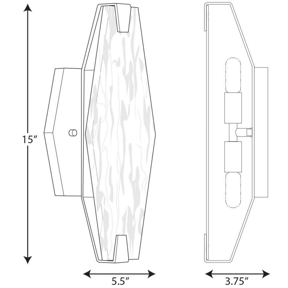 Rae 2-Light Brushed Bronze Wall Sconce by Progress Lighting 9 Rae 2-Light Brushed Bronze Wall Sconce by Progress Lighting - Image 7