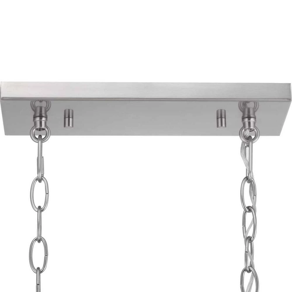 Abner Mill 6-Light Brushed Nickel Chandelier with Matte Black Accents by Progress Lighting 7 Abner Mill 6-Light Brushed Nickel Chandelier with Matte Black Accents by Progress Lighting - Image 5