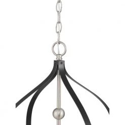 Abner Mill 4-Light Brushed Nickel Chandelier with Matte Black Accents by Progress Lighting -Progress Lighting Shop brushed nickel finish with matte black accents progress lighting chandeliers p400278 009 1f 1000