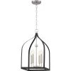 Abner Mill 4-Light Brushed Nickel Chandelier with Matte Black Accents by Progress Lighting -Progress Lighting Shop brushed nickel finish with matte black accents progress lighting chandeliers p400278 009 64 1000