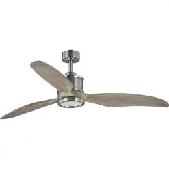 Farris 60 in. 3-Blade Carved Wood Integrated LED Brushed Nickel Ceiling Fan with Light Kit by Progress Lighting -Progress Lighting Shop brushed nickel progress lighting ceiling fans with lights p250002 009 30 4f 1000