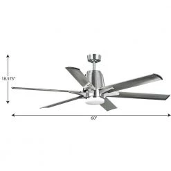 Arlo 60 in. Brushed Nickel Ceiling Fan by Progress Lighting -Progress Lighting Shop brushed nickel progress lighting ceiling fans with lights p250026 009 30 76 1000