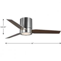 Braden 44 in. 3-Blade LED Indoor Brushed Nickel Walnut/Silver Blades Mid-Century Modern Ceiling Fan with Remote by Progress Lighting 23 Braden 44 in. 3-Blade LED Indoor Brushed Nickel Walnut/Silver Blades Mid-Century Modern Ceiling Fan with Remote by Progress Lighting -Progress Lighting Shop brushed nickel progress lighting ceiling fans with lights p250058 009 30 44 1000