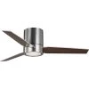 Braden 44 in. 3-Blade LED Indoor Brushed Nickel Walnut/Silver Blades Mid-Century Modern Ceiling Fan with Remote by Progress Lighting
