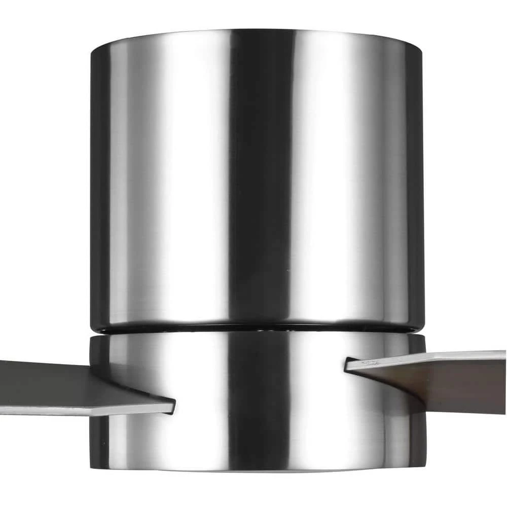 Braden 44 in. 3-Blade LED Indoor Brushed Nickel Walnut/Silver Blades Mid-Century Modern Ceiling Fan with Remote by Progress Lighting 6 Braden 44 in. 3-Blade LED Indoor Brushed Nickel Walnut/Silver Blades Mid-Century Modern Ceiling Fan with Remote by Progress Lighting - Image 4