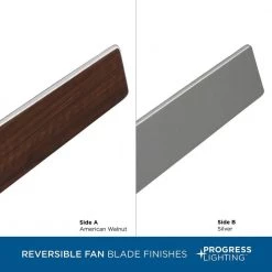 Braden 44 in. 3-Blade LED Indoor Brushed Nickel Walnut/Silver Blades Mid-Century Modern Ceiling Fan with Remote by Progress Lighting 26 Braden 44 in. 3-Blade LED Indoor Brushed Nickel Walnut/Silver Blades Mid-Century Modern Ceiling Fan with Remote by Progress Lighting -Progress Lighting Shop brushed nickel progress lighting ceiling fans with lights p250058 009 30 d4 1000