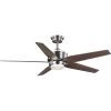 Byars 54 in. Integrated LED Indoor Brushed Nickel Transitional Ceiling Fan with Light Kit and Remote Control by Progress Lighting -Progress Lighting Shop brushed nickel progress lighting ceiling fans with lights p250061 009 30 64 1000