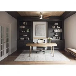 Byars 54 in. Integrated LED Indoor Brushed Nickel Transitional Ceiling Fan with Light Kit and Remote Control by Progress Lighting -Progress Lighting Shop brushed nickel progress lighting ceiling fans with lights p250061 009 30 c3 1000