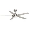 Signature Plus II Collection 54 in. LED Indoor Brushed Nickel Modern Ceiling Fan with Light Kit and Remote by Progress Lighting -Progress Lighting Shop brushed nickel progress lighting ceiling fans with lights p2539 0930k 64 1000