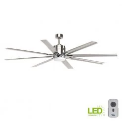 Vast Collection 72 in. 8-Blade Indoor Brushed Nickel Industrial Ceiling Fan with LED Light and Remote by Progress Lighting -Progress Lighting Shop brushed nickel progress lighting ceiling fans with lights p2550 0930k 31 1000