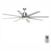 Vast Collection 72 in. 8-Blade Indoor Brushed Nickel Industrial Ceiling Fan with LED Light and Remote by Progress Lighting -Progress Lighting Shop brushed nickel progress lighting ceiling fans with lights p2550 0930k 64 1000