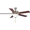 5-Blade 52 in. Integrated LED Brushed Nickel Ceiling Fan with Light Kit by Progress Lighting 2 5-Blade 52 in. Integrated LED Brushed Nickel Ceiling Fan with Light Kit by Progress Lighting -Progress Lighting Shop brushed nickel progress lighting ceiling fans with lights p2599 09 64 1000