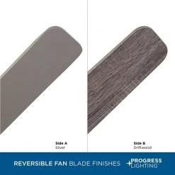 Drift Collection 32" 4-Blade Modern Brushed Nickel Ceiling Fan for Small Bedrooms by Progress Lighting -Progress Lighting Shop brushed nickel progress lighting ceiling fans without lights p250008 009 a0 1000