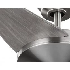 Spicer 54 in. Indoor 3-Blade Grey Weathered Wood/Brushed Nickel DC Motor Contemporary Ceiling Fan with Remote Control by Progress Lighting -Progress Lighting Shop brushed nickel progress lighting ceiling fans without lights p250071 009 44 1000