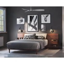 Spicer 54 in. Indoor 3-Blade Grey Weathered Wood/Brushed Nickel DC Motor Contemporary Ceiling Fan with Remote Control by Progress Lighting -Progress Lighting Shop brushed nickel progress lighting ceiling fans without lights p250071 009 c3 1000