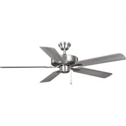 AirPro 52 in. Brushed Nickel 5-Blade Indoor AC Motor Transitional Ceiling Fan by Progress Lighting