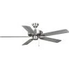 AirPro 52 in. Brushed Nickel Indoor 5-Blade ENRGY STAR Rated AC Motor Transitional Ceiling Fan by Progress Lighting 2 AirPro 52 in. Brushed Nickel Indoor 5-Blade ENRGY STAR Rated AC Motor Transitional Ceiling Fan by Progress Lighting -Progress Lighting Shop brushed nickel progress lighting ceiling fans without lights p250084 009 64 1000