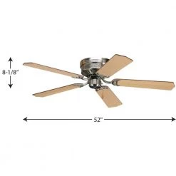 AirPro Collection 52" 5-Blade Transitional Hugger Ceiling Fan for bedrooms by Progress Lighting -Progress Lighting Shop brushed nickel progress lighting ceiling fans without lights p2525 09 c3 1000