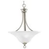 Trinity 3-Light Brushed Nickel Foyer Pendant with Etched Glass by Progress Lighting -Progress Lighting Shop brushed nickel progress lighting chandeliers p3474 09 64 1000