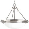 Eclipse 4-Light Brushed Nickel Foyer Pendant with Satin White Glass by Progress Lighting 1 Eclipse 4-Light Brushed Nickel Foyer Pendant with Satin White Glass by Progress Lighting -Progress Lighting Shop brushed nickel progress lighting chandeliers p3575 09 64 1000