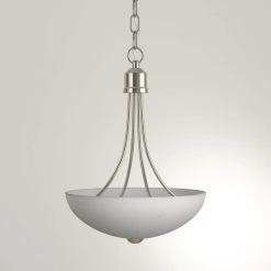 Gather Collection 15 in. 2-Light Brushed Nickel Foyer Pendant with Etched Glass by Progress Lighting -Progress Lighting Shop brushed nickel progress lighting chandeliers p3914 09 1f 1000