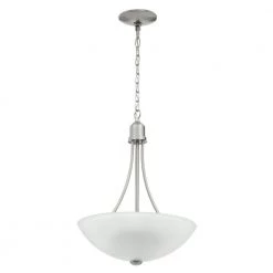 Gather Collection 15 in. 2-Light Brushed Nickel Foyer Pendant with Etched Glass by Progress Lighting -Progress Lighting Shop brushed nickel progress lighting chandeliers p3914 09 40 1000