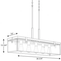 Glayse Collection 36-3/4 in. 5-Light Brushed Nickel Clear Glass Modern Luxury Linear Chandelier Dining Light by Progress Lighting -Progress Lighting Shop brushed nickel progress lighting chandeliers p400116 009 66 1000