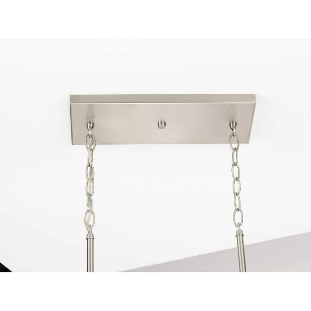 Mast 4-Light Brushed Nickel Linear Chandelier by Progress Lighting 4 Mast 4-Light Brushed Nickel Linear Chandelier by Progress Lighting - Image 2