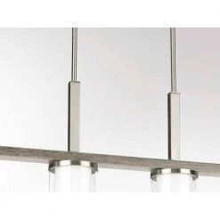 Mast 4-Light Brushed Nickel Linear Chandelier by Progress Lighting 14 Mast 4-Light Brushed Nickel Linear Chandelier by Progress Lighting -Progress Lighting Shop brushed nickel progress lighting chandeliers p400190 009 fa 1000