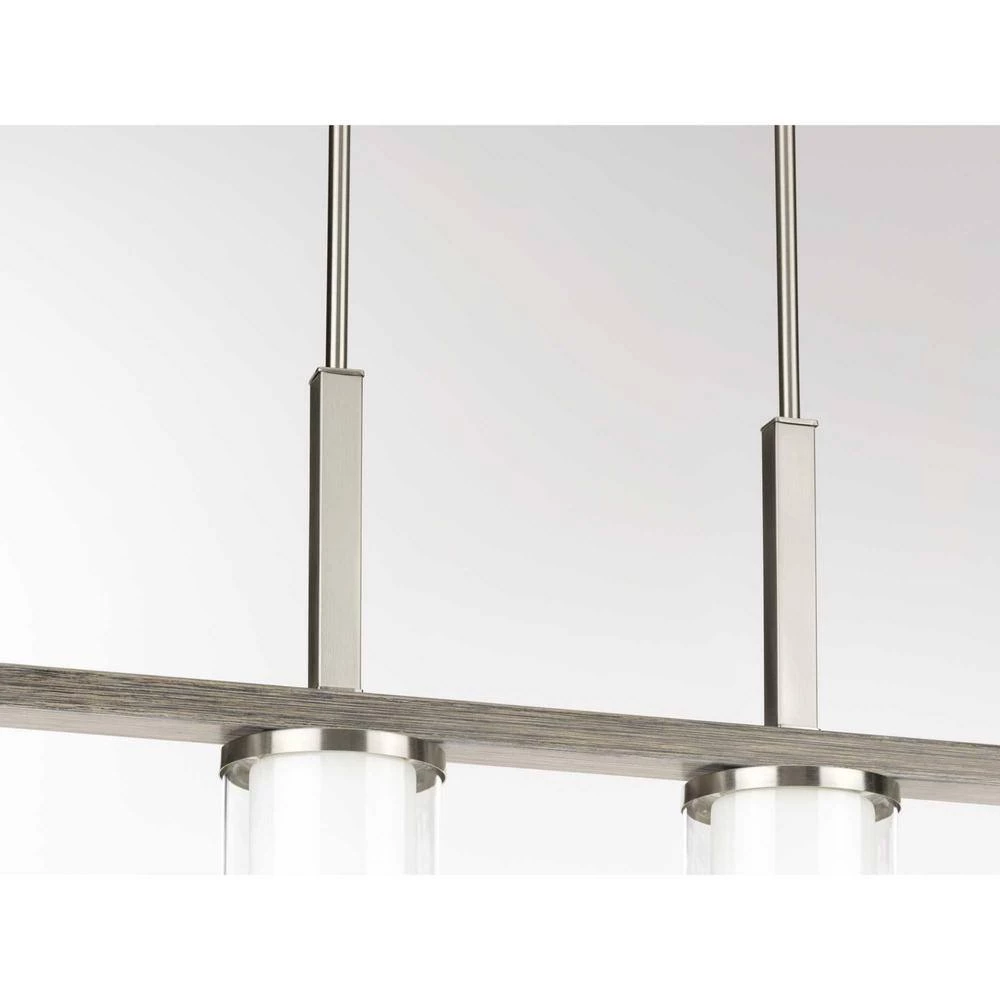 Mast 4-Light Brushed Nickel Linear Chandelier by Progress Lighting 8 Mast 4-Light Brushed Nickel Linear Chandelier by Progress Lighting - Image 6