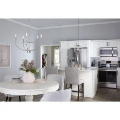 Leyden 5-Light Brushed Nickel Farmhouse Chandelier Light by Progress Lighting 19 Leyden 5-Light Brushed Nickel Farmhouse Chandelier Light by Progress Lighting -Progress Lighting Shop brushed nickel progress lighting chandeliers p400202 009 4f 1000