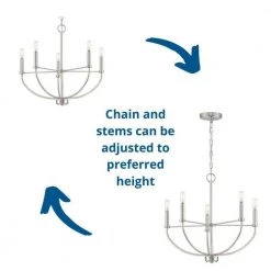 Leyden 5-Light Brushed Nickel Farmhouse Chandelier Light by Progress Lighting 23 Leyden 5-Light Brushed Nickel Farmhouse Chandelier Light by Progress Lighting -Progress Lighting Shop brushed nickel progress lighting chandeliers p400202 009 76 1000