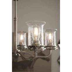 Winslett Collection 5-Light Brushed Nickel Clear Seeded Glass Coastal Chandelier Light by Progress Lighting -Progress Lighting Shop brushed nickel progress lighting chandeliers p400206 009 1f 1000
