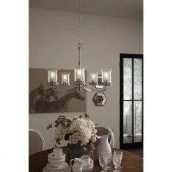 Winslett Collection 5-Light Brushed Nickel Clear Seeded Glass Coastal Chandelier Light by Progress Lighting -Progress Lighting Shop brushed nickel progress lighting chandeliers p400206 009 44 1000