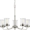 Winslett Collection 5-Light Brushed Nickel Clear Seeded Glass Coastal Chandelier Light by Progress Lighting -Progress Lighting Shop brushed nickel progress lighting chandeliers p400206 009 64 1000